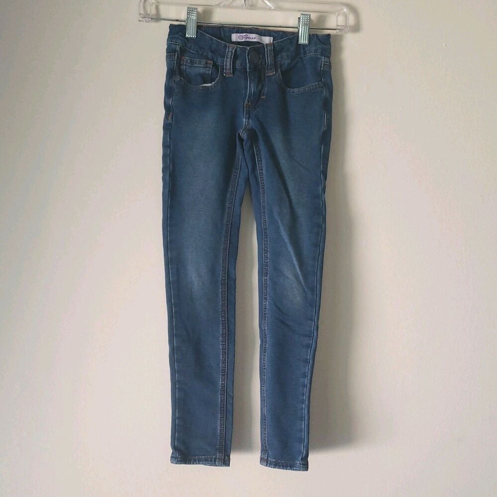 Vigoss Denim Jeans Stretch Girls Size 7 With Adjustable Waist